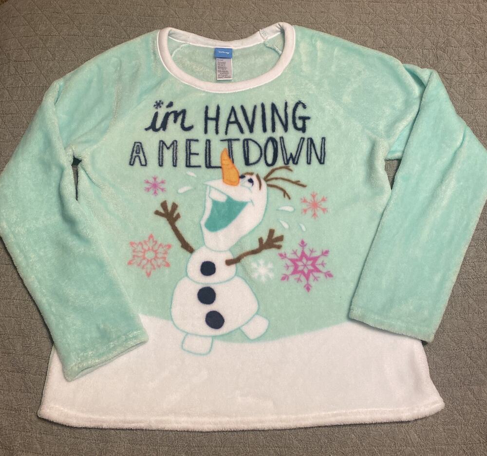 Disney Womens Size M(8-10) Long Sleeve Sleepwear Shirt